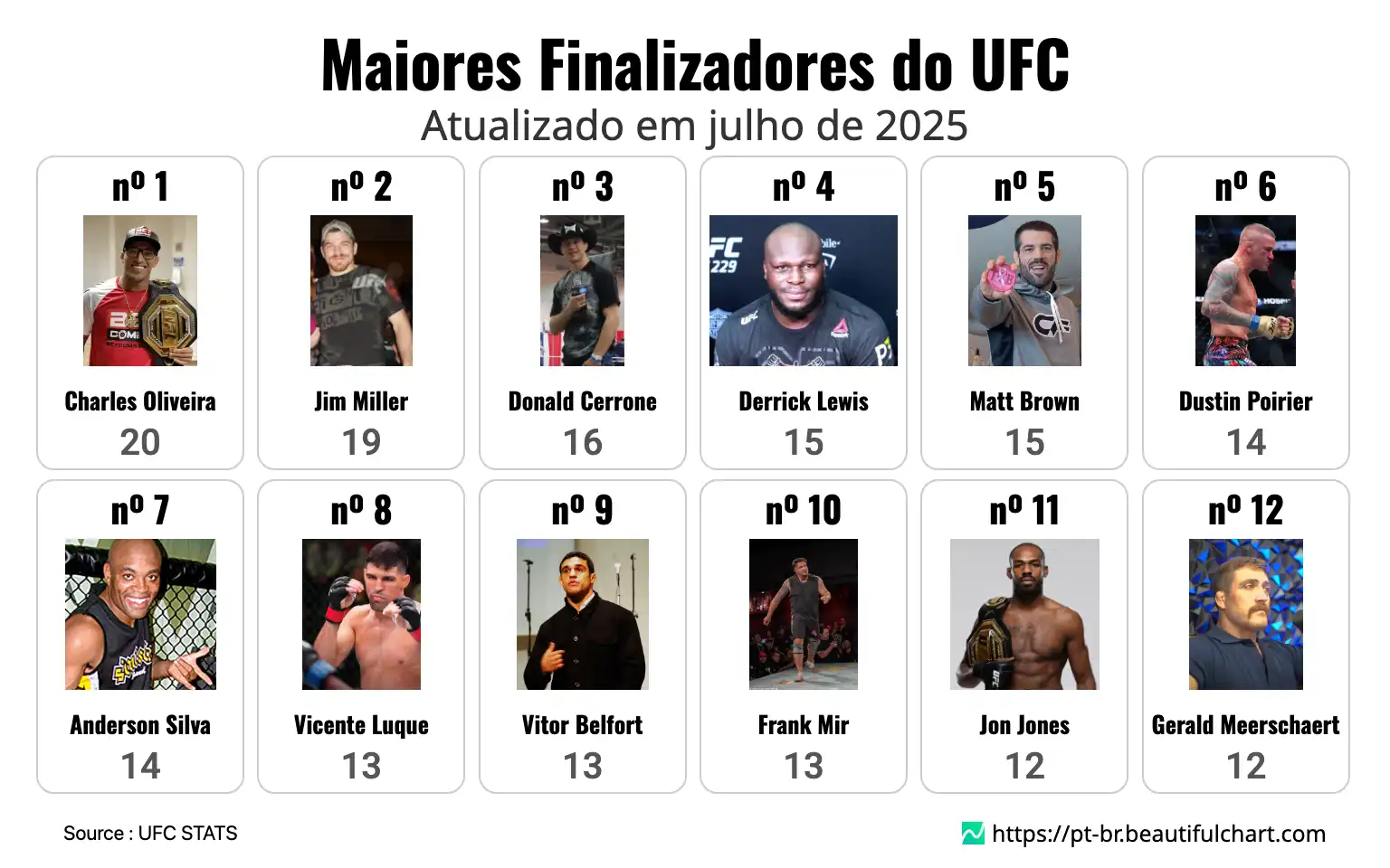Maiores Finalizadores do UFC