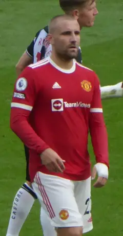 Luke Shaw, Manchester United v Newcastle United, 11 September 2021 (44) (cropped).jpg
