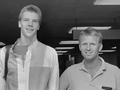 Rik Smits en Ruud Harrewijn (1986).jpg