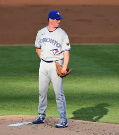 Blue Jays Trent Thornton stares down opponent Washington Nationals vs. Toronto Blue Jays at Nationals Park, July 27, 2020 (50160993918) (cropped).jpg