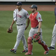 Eduardo Rodríguez and Blake Swihart on June 9, 2015.jpg