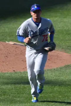 20140919 Miguel Rojas coming off the field.JPG