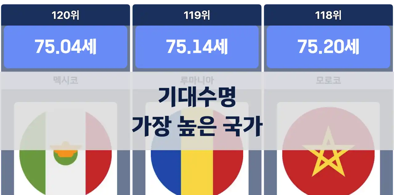 기대수명이 가장 높은 국가 | Beautiful Chart