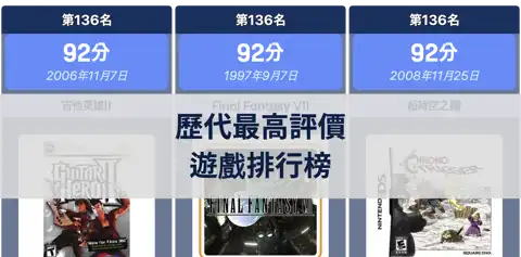 歷代最高評價的遊戲：Metacritic Top 300 thumbnail image