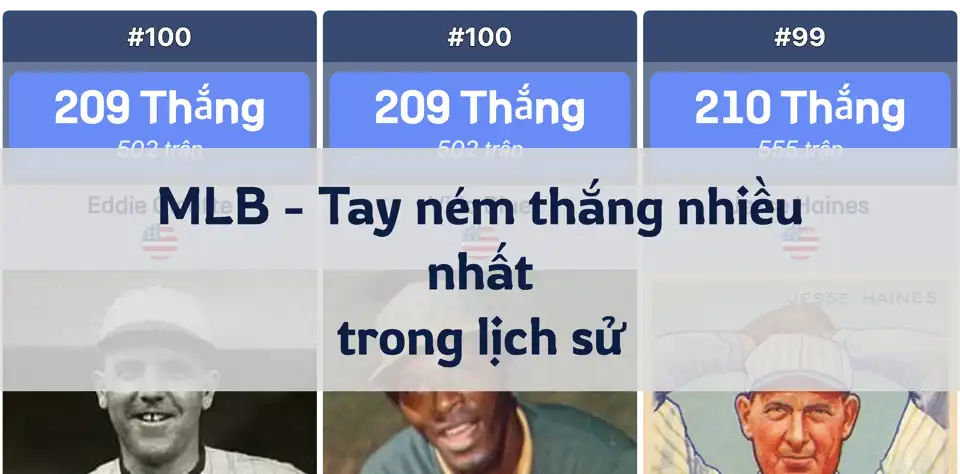 Bảng xếp hạng số trận thắng trong sự nghiệp của các tay ném MLB: Những huyền thoại bất bại trong lịch sử bóng chày thumbnail image