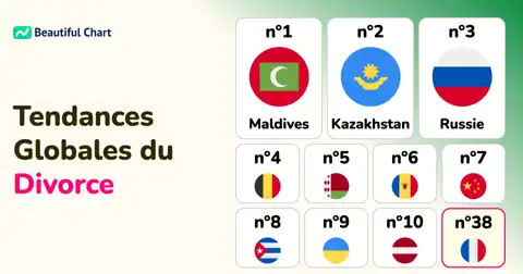 Taux de divorce mondiaux : Maldives en tête, la France au rang 38 thumbnail image