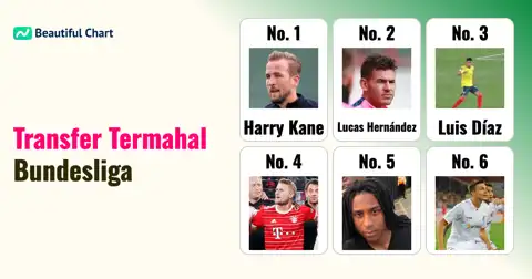 Harry Kane Memimpin Daftar: Mengungkap Transfer Pemain Termahal Sepanjang Sejarah Bundesliga Jerman thumbnail image