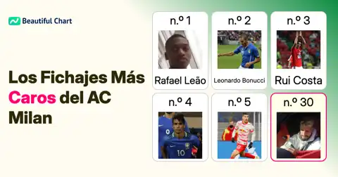 Ranking de Fichajes del AC Milan: Los 100 Traspasos Más Caros Hasta la Temporada 25/26 thumbnail image