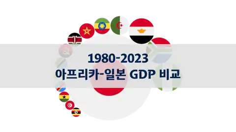 1980-2023년 아프리카 국가 및 일본 GDP 비교 thumbnail image